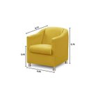 Ver imagem 4 de Kit 2 Poltronas Bia Luxo Suede Amarelo - Adonai Estofados