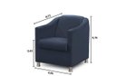 Ver imagem 4 de Kit 2 Poltronas Bia Luxo Suede Azul - Adonai Estofados