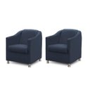 Ver imagem 1 de Kit 2 Poltronas Bia Luxo Suede Azul - Adonai Estofados
