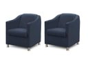 Ver imagem 1 de Kit 2 Poltronas Bia Luxo Suede Azul - Adonai Estofados