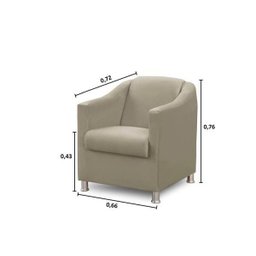 Kit 2 Poltronas Bia Luxo Suede Bege Capuccino Claro - Adonai Estofados - 4