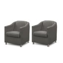 Ver imagem 1 de Kit 2 Poltronas Bia Luxo Suede Cinza - Adonai Estofados