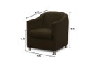 Ver imagem 4 de Kit 2 Poltronas Bia Luxo Suede Marrom - Adonai Estofados