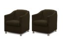 Ver imagem 1 de Kit 2 Poltronas Bia Luxo Suede Marrom - Adonai Estofados