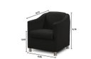 Ver imagem 4 de Kit 2 Poltronas Bia Luxo Suede Preto - Adonai Estofados