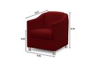 Ver imagem 4 de Kit 2 Poltronas Bia Luxo Suede Vermelho - Adonai Estofados