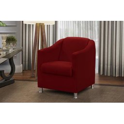 Kit 2 Poltronas Bia Luxo Suede Vermelho - Adonai Estofados - 2
