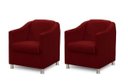 Ver imagem 1 de Kit 2 Poltronas Bia Luxo Suede Vermelho - Adonai Estofados