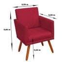 Ver imagem 3 de Poltrona Decorativa Nina Luxo Vermelha - Adonai Estofados