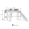 Cama Infantil Com Escorregador Escada Menino Menina Branco - 2