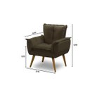 Ver imagem 3 de Poltrona Decorativa Opala Luxo Marrom - Adonai Estofados