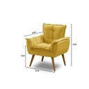 Ver imagem 3 de Poltrona Decorativa Opala Luxo Amarelo - Adonai Estofados