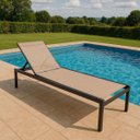 Ver imagem 3 de Cadeira Espreguiçadeira Gaivota de Piscina em Tela Sling e Alumínio