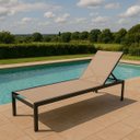 Ver imagem 2 de Cadeira Espreguiçadeira Gaivota de Piscina em Tela Sling e Alumínio