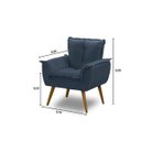 Ver imagem 3 de Poltrona Decorativa Opala Luxo Azul - Adonai Estofados