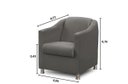 Ver imagem 3 de Poltrona Decorativa Bia Luxo Suede Cinza - ADONAI ESTOFADOS