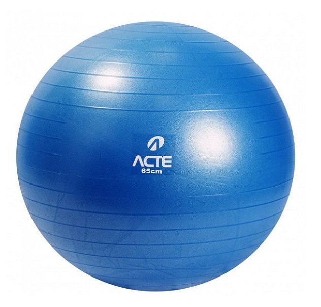 Bola de Pilates Azul 65cm - C/ Bomba de Ar -t9 - Acte Sports:azul/único