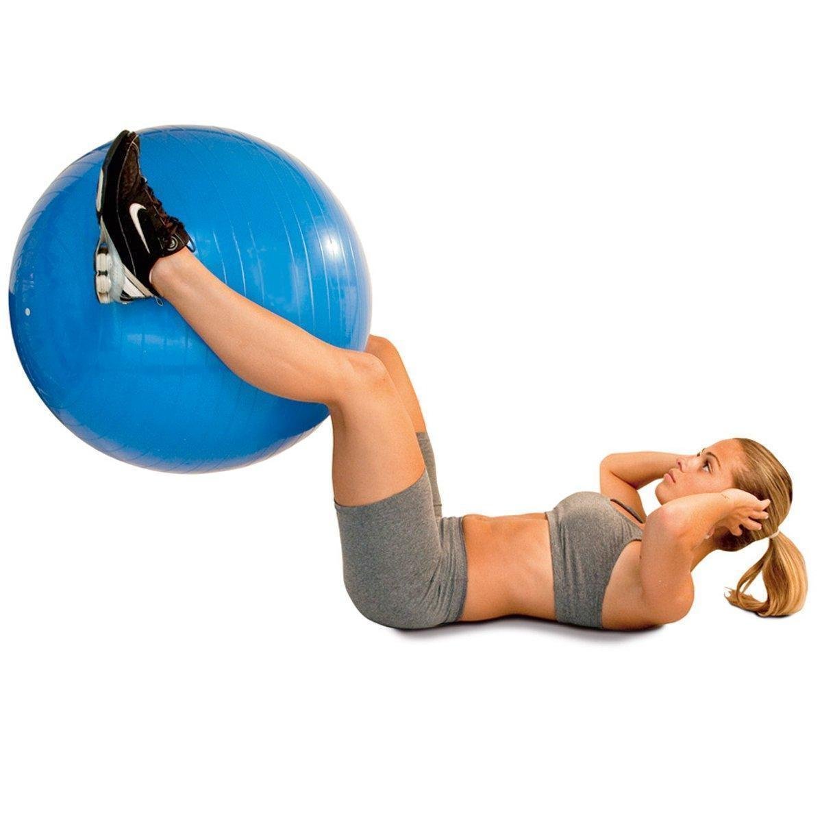 Bola de Pilates Azul 65cm - C/ Bomba de Ar -t9 - Acte Sports:azul/único - 8