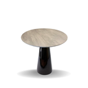 Ver imagem 2 de Conjunto Mesa de Jantar Cone 100 cm Tampo Cimento Texturizado Base Preta com 4 Cadeiras Londres Pers