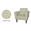 Ver imagem 2 de Poltrona Decorativa Pés Luis VX Para Recepção Classic Corano Bege - LM DECOR