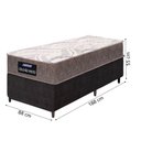 Ver imagem 3 de Cama Box Solteiro Gazin Colchão com Espuma 88x188x55cm Camboriu Marrom-suporta até 120 Kg por