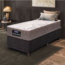 Ver imagem 2 de Cama Box Solteiro Gazin Colchão com Espuma 88x188x55cm Camboriu Marrom-suporta até 120 Kg por