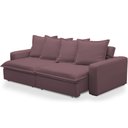 Ver imagem 7 de Sofá Retrátil Reclinável para Sala de Estar Living 235cm Vêneto F04 Veludo Lilás - Lyam Decor