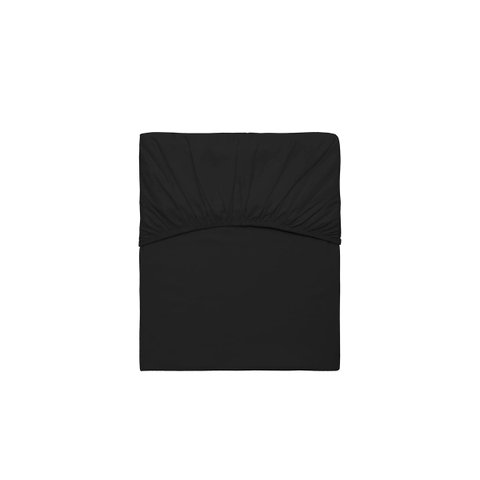 Lençol Queen Elastico Preto Algodao Egipcio 300 Fios Acetinado