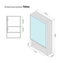 Ver imagem 4 de Armário para Banheiro com Espelho Tebas Nogal 34cm