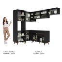 Ver imagem 6 de Armário de Cozinha Completa de Canto 392cm Preto Reims Madesa 03