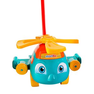 Brinquedo Infantil Avião de Empurrar Puxar