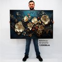 Ver imagem 2 de Quadro Decorativo Caixa Floral Luxo Galhos de Primavera Tacolado Moldura Caixa 3cm Madeira sem Vidro