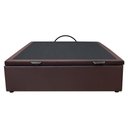 Ver imagem 6 de Base Box Baú para Cama Casal 138x188cm Liz S05 Sintético Marrom - Mpozenato