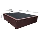 Ver imagem 4 de Base Box Baú para Cama Casal 138x188cm Liz S05 Sintético Marrom - Mpozenato