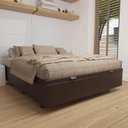 Ver imagem 2 de Base Box Baú para Cama Casal 138x188cm Liz S05 Sintético Marrom - Mpozenato