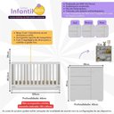 Ver imagem 6 de Quarto Infantil com Berço 3 em 1 e Cômoda Algodão Doce Multimóveis Mp4249 Branco
