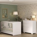 Ver imagem 7 de Quarto Infantil com Berço 3 em 1 e Cômoda Algodão Doce Multimóveis Mp4249 Branco