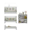 Ver imagem 4 de Quarto Infantil com Berço 3 em 1 e Cômoda Algodão Doce Multimóveis Mp4249 Branco