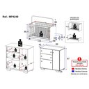 Ver mais imagens de Quarto Infantil com Berço 3 em 1 e Cômoda Algodão Doce Multimóveis Mp4249 Branco