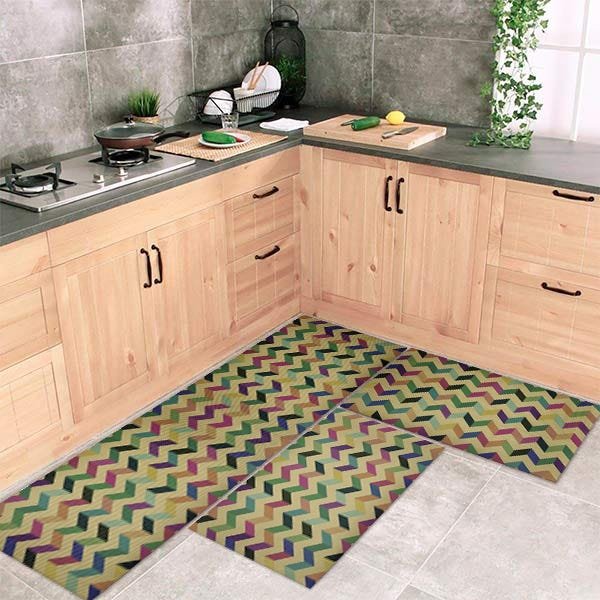 Passadeira Cozinha Liks 120x40 + 2 Capachos 60x40  - 2