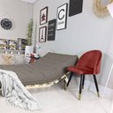 Ver imagem 3 de Sofa Cama Casal Futon Oriental Cinza com Madeira Maciça