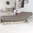Ver imagem 4 de Sofa Cama Casal Futon Oriental Cinza com Madeira Maciça