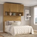Ver imagem 1 de Ponte Modulada Cabeceira Aérea Casal 4 Portas 150cm 100% MDF Clean Altezza