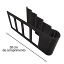 Ver imagem 5 de Suporte 3d Porta Controle Remoto 4 Divisórias Tv 20 Cm Preto