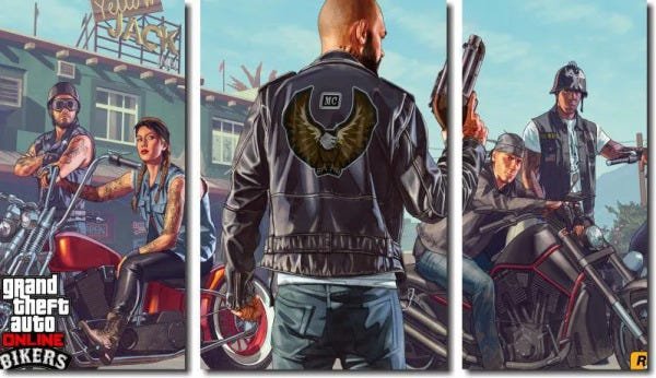 Quadro decorativo para quarto e sala jogo GTA 3 peças - 1