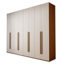 Ver imagem 3 de Guarda-Roupa Casal Genova 8 Portas 6 Gavetas Freijó/Branco - Panorama Móveis
