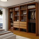 Ver imagem 2 de Guarda-Roupa Casal Genova 8 Portas 6 Gavetas Freijó/Branco - Panorama Móveis