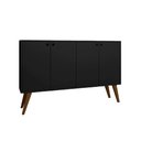 Ver imagem 6 de Balcão Aparador Buffe Retro 4 Pts Preto Lituania Casa Moderna