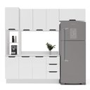 Ver imagem 2 de Armário de Cozinha Modulada Completa 4 Peças 240cm com Tampo 250072 Meena Politorno Móveis