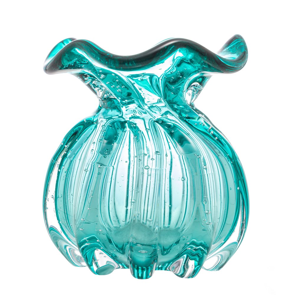 Vaso de Vidro Murano Italy Tiffany 11x10cm Lyor - 5